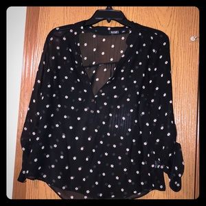 ANA Sheer 3/4-length sleeve blouse.